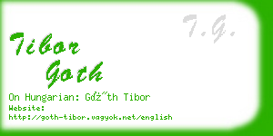 tibor goth business card